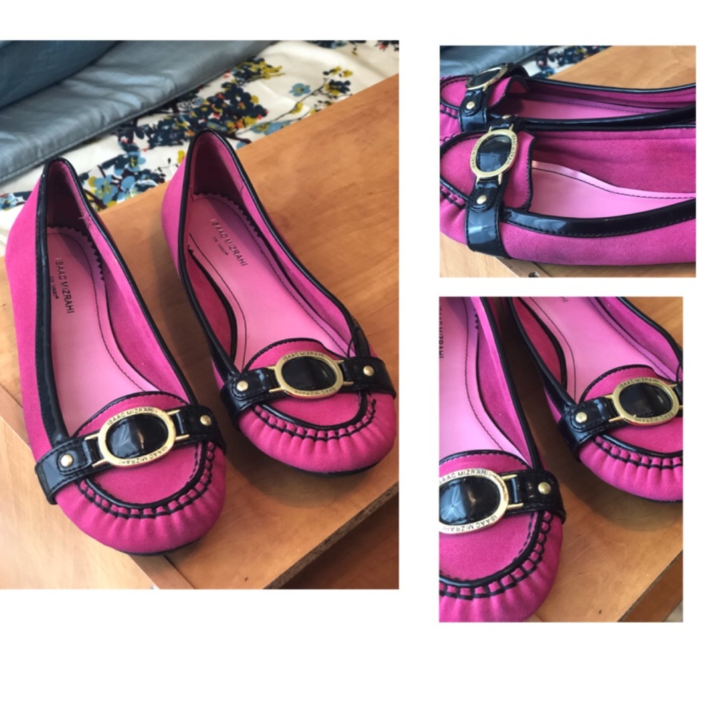 ISSAC MIZRAHI HOT PINK FLATS